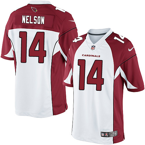 Youth Elite J.J. Nelson Nike Jersey White Road - #14 NFL Arizona Cardinals